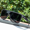 MagnusWear - Firkantede overdimensionerede solbriller med antirefleks spejl og UV400 linse