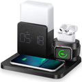 GlowDock - 4 i 1 trådløs oplader med alarm og justerbar lampe