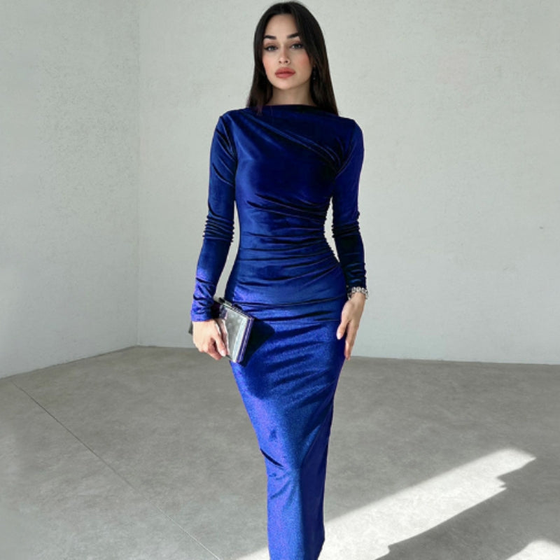 Lily – Lækker lang Bodycon-kjole med lange ærmer og slim fit