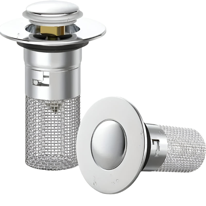 ClearFlow - 2-i-1 Afløbsprop med Hår- og Skraldefanger