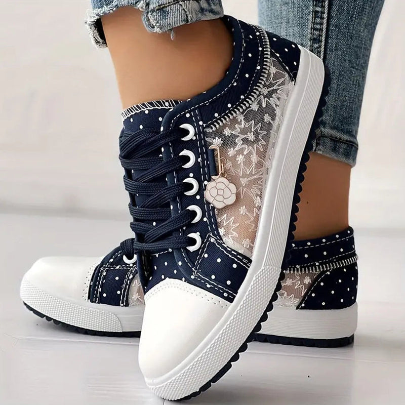 Luna - Sneakers med Justerbar Pasform med Polstret Sål