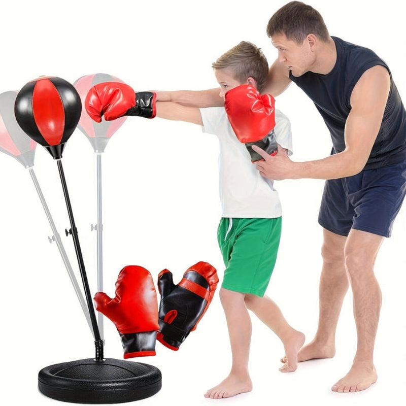 PunchPro – Justerbar boksebold med handsker og stabil base