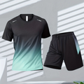 Jaxon – Sportssæt med kortærmet skjorte og shorts med elastisk talje