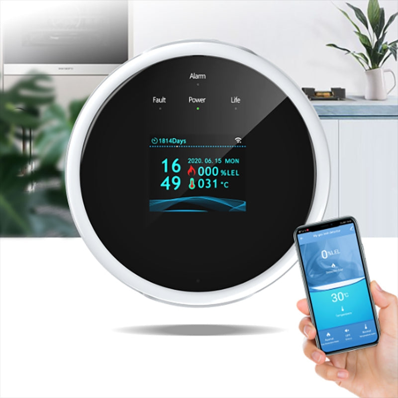 SenseTrack – Vægmonteret gasdetektor med alarm og LCD skærm