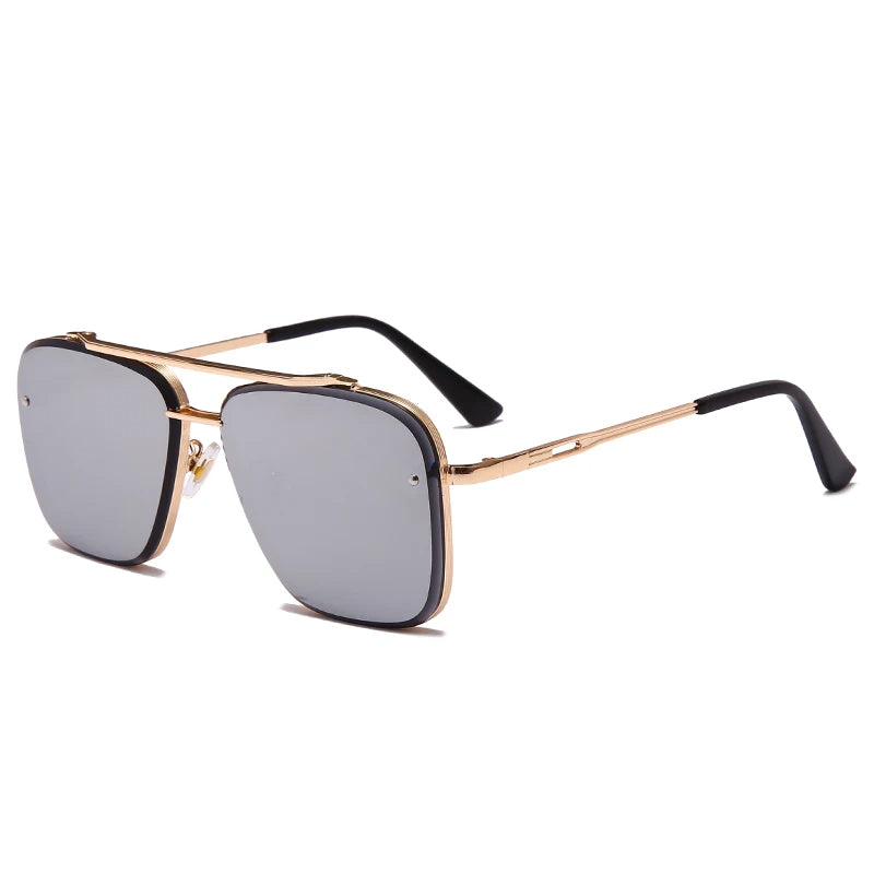 ViewTrail – Firkantede solbriller med aviator inspireret og gradient linsedesign