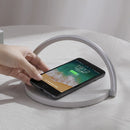 GlowVerge - Multifunktionel bordlampe med trådløs oplader og telefonholder