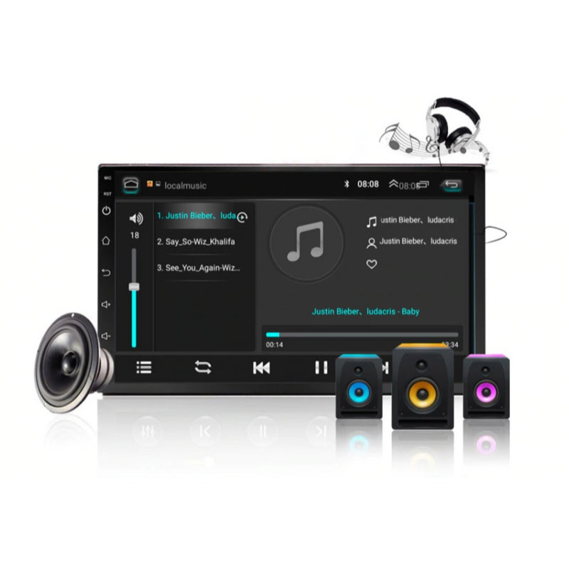TrackTune - Bluetooth bilradio med USB port og navigationsdisplay