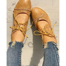 Linda – Trendy blokhælsko med udskæring og rund snude