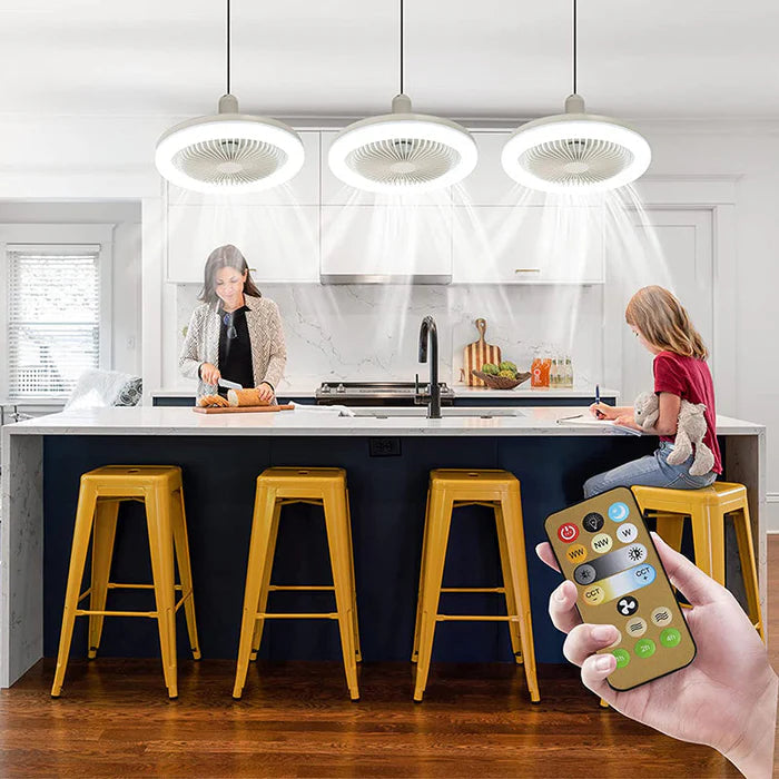 BreezeGlow – Smart loftsventilator med LED lys og fjernbetjeningsdesign