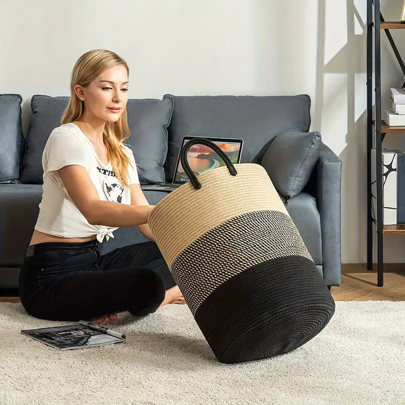 LundraBin – Sammenklappelig vasketøjskurv med ekstra opbevaringsplads og elegant design