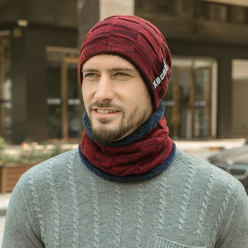 KnitField - Todelt sæt med matchende hue og rund hals tørklæde