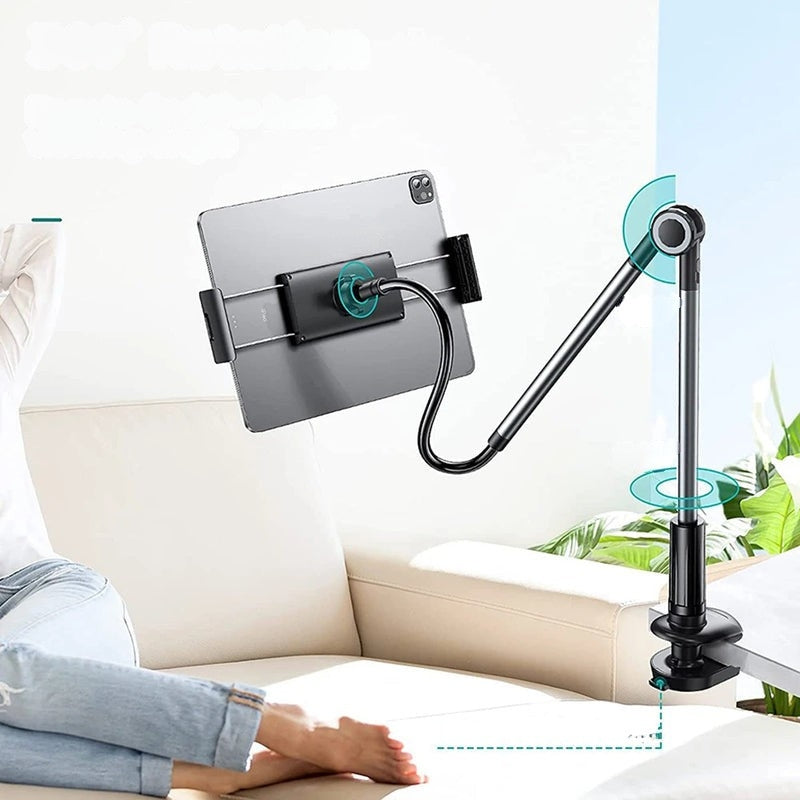HoldFlex – Langarms justerbar tablettelefonholder med 360° rotation