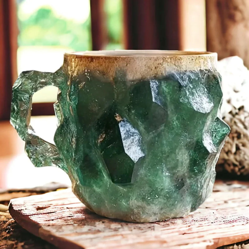 StoneCraft - Håndlavet stenkop af harpiks PreciousMug til elegante slurke - 1+1 Gratis