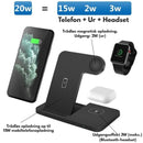 PowerNest – 3 i 1 Trådløs oplader med skridsikker og holdbar overflade