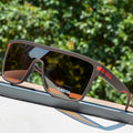 MagnusWear - Firkantede overdimensionerede solbriller med antirefleks spejl og UV400 linse