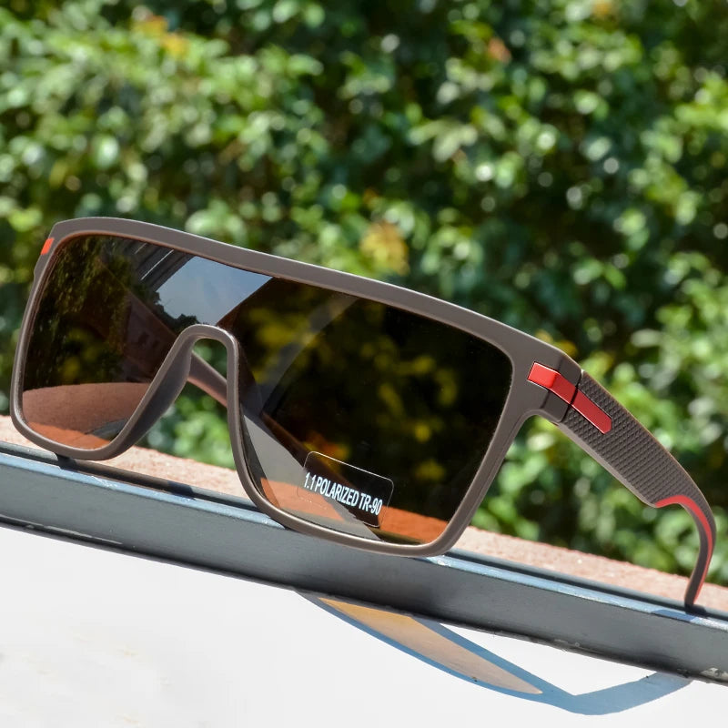 MagnusWear - Firkantede overdimensionerede solbriller med antirefleks spejl og UV400 linse