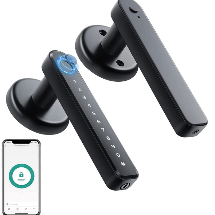 TouchFort – Smart Dørlås Med Fingeraftryk og Moderne Håndtag