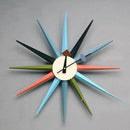 OrbitClock – Retro Mid Century Modern Starburst Vægur
