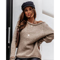 Amanda - Langærmet sweater med rund hals og løs pasform