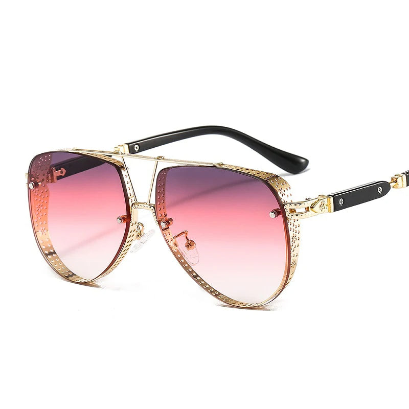 GlowLine - Aviator solbriller med ovale gradientglas og moderne design