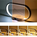 GlowPort – Trådløs opladningsdock med urvisning og justerbar natlampe