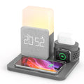 GlowDock - 4 i 1 trådløs oplader med alarm og justerbar lampe