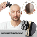 SkullGlide – Vandtæt 5 i 1 elektrisk kraniebarbermaskine med flydende blade