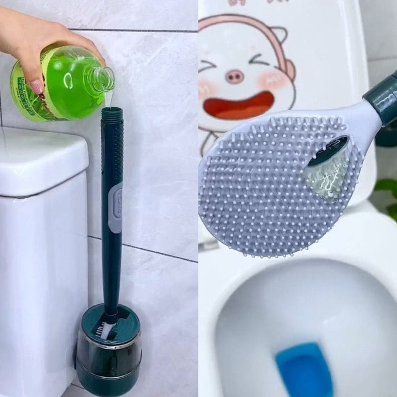 FlexScrub - Toiletbørste med fleksible silikonebørster og selvrens