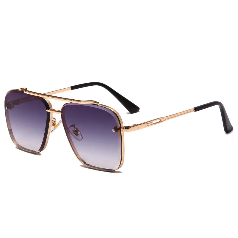 ViewTrail – Firkantede solbriller med aviator inspireret og gradient linsedesign