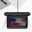 TimeDeck - LED Skrivebordsur Med Kalender Alarm Temperatur Og Trådløs Opladning