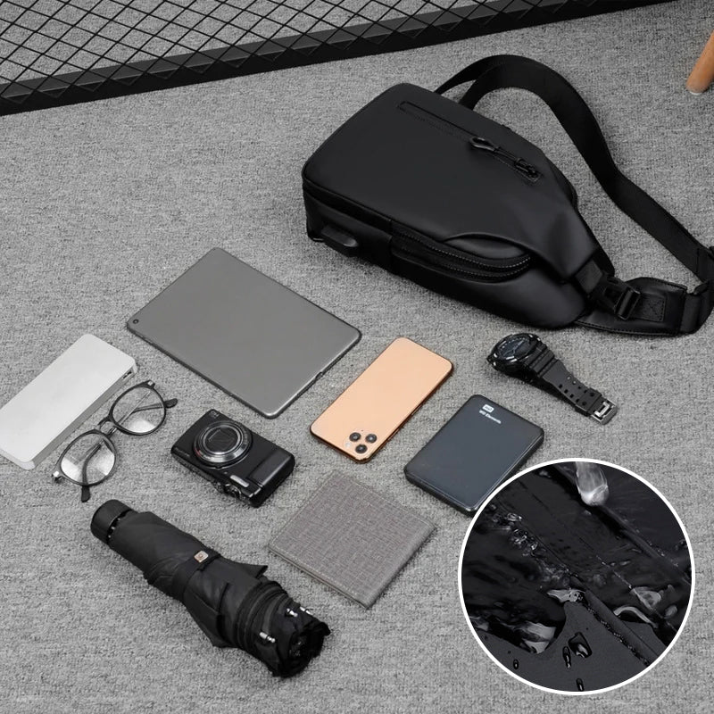NovaCarry – Vandtæt crossbody taske med USB port og justerbar rem