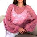 Lana – Oversized V-hals sweater med lange ærmer