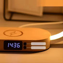 GlowPort – Trådløs opladningsdock med urvisning og justerbar natlampe