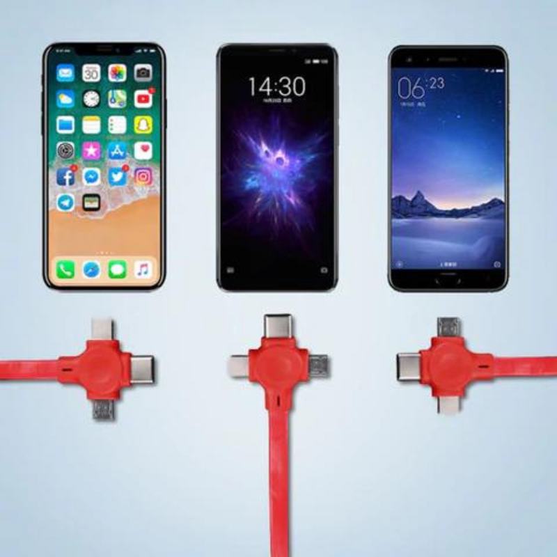 FlexCharge - 3 i 1 USB opladerkabel med kompakt og bærbart design