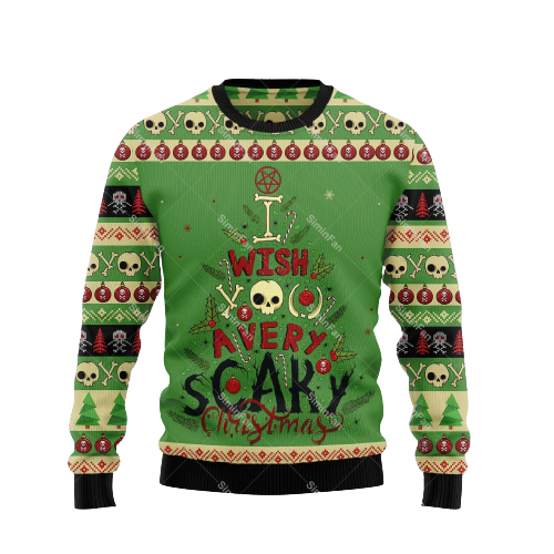 George – Langærmet sweater med rund hals og trykt design
