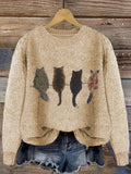 Nina - afslappet fit sweater med rund halsudskæring og ribbet trim