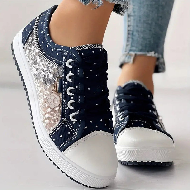 Luna - Sneakers med Justerbar Pasform med Polstret Sål