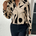 Vera – Casual langærmet bluse med abstrakt mønster