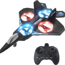 KidPlay – Fjernstyret flyvende jet med levende lys og 360° rotationsmuligheder