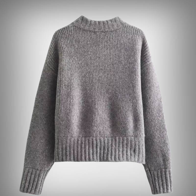 Rosa - Hyggelig og stilfuld cardigan med lynlås og vintage-flair