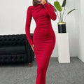 Lily – Lækker lang Bodycon-kjole med lange ærmer og slim fit