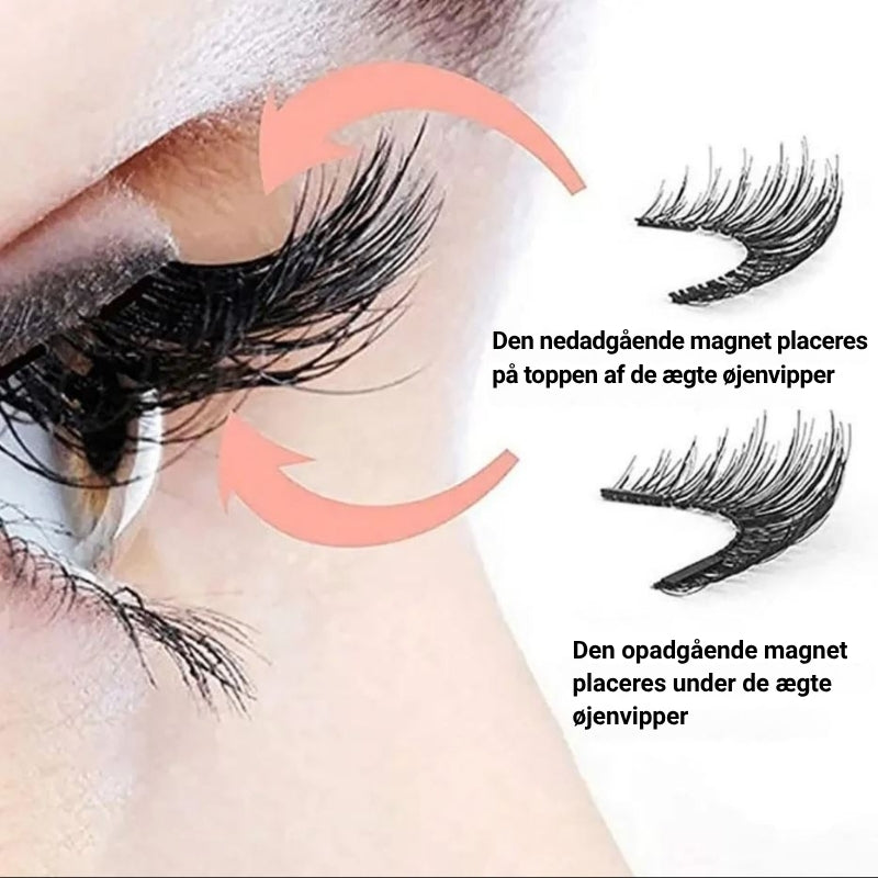LashLure – Magnetiske Øjenvipper Håndlavet 3D Naturligt Sæt med Magnetisk Pincet