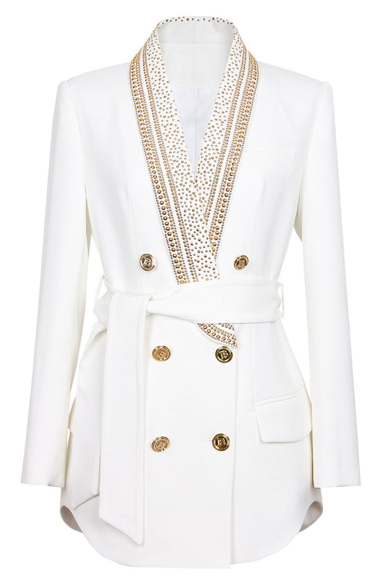 Samantha – Elegant blazer med knaplukning med reverskrave og lange ærmer