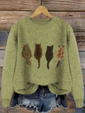 Nina - afslappet fit sweater med rund halsudskæring og ribbet trim