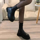 Nora – Moderne ankelstøvler med tyk sål og lynlåslukning i siden