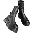 Nora – Moderne ankelstøvler med tyk sål og lynlåslukning i siden