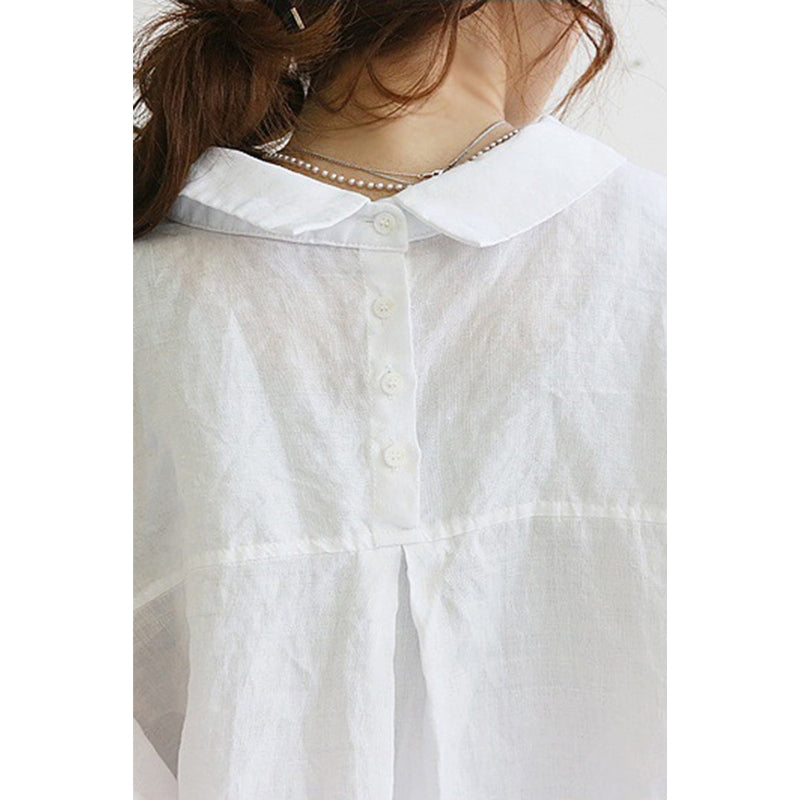 Zariah – Elegant oversized skjorte med lange ærmer og knapper foran