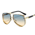 GlowLine - Aviator solbriller med ovale gradientglas og moderne design