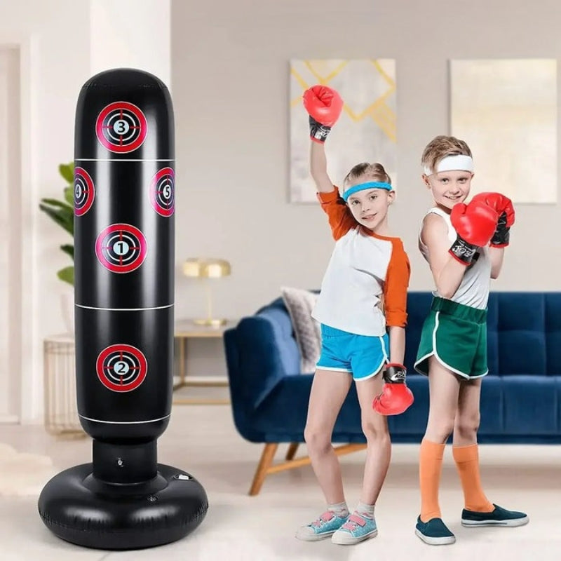 FlexHit – Oppustelig boksebold med fritstående design til indendørs og udendørs fitness