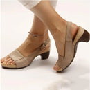 Jennifer – Elegante slingback sandaler med åben tå og blokhæl